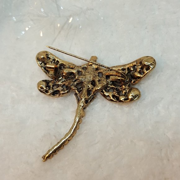 Brooch Dragonfly chunky stones - Picture 6 of 13